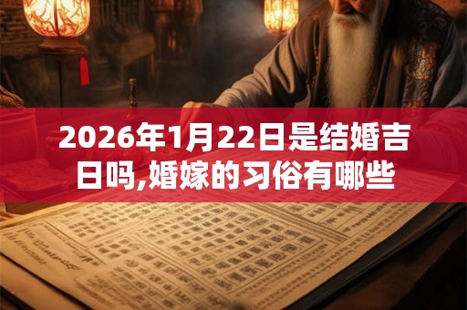 2026年1月22日是结婚吉日吗,婚嫁的习俗有哪些