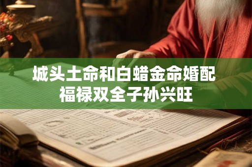 城头土命和白蜡金命婚配 福禄双全子孙兴旺