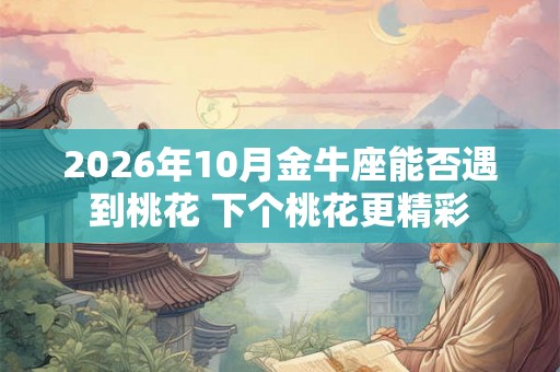 2026年10月金牛座能否遇到桃花 下个桃花更精彩