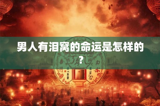 男人有泪窝的命运是怎样的？