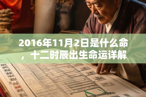 2016年11月2日是什么命，十二时辰出生命运详解