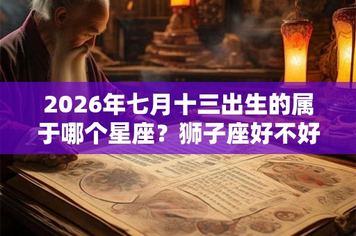 2026年七月十三出生的属于哪个星座?狮子座好不好 2026年七月十三出生的属于哪个星座?狮子座好不好