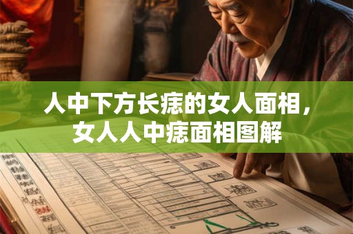 人中下方长痣的女人面相，女人人中痣面相图解