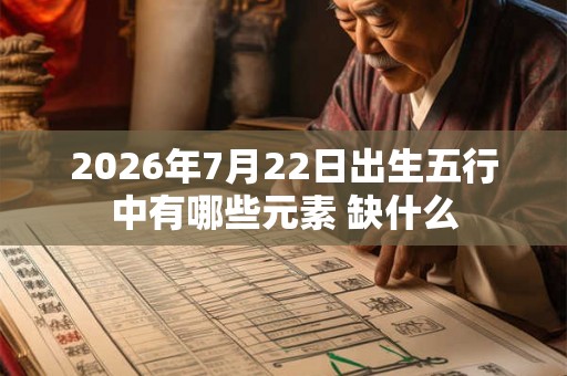 2026年7月22日出生五行中有哪些元素 缺什么