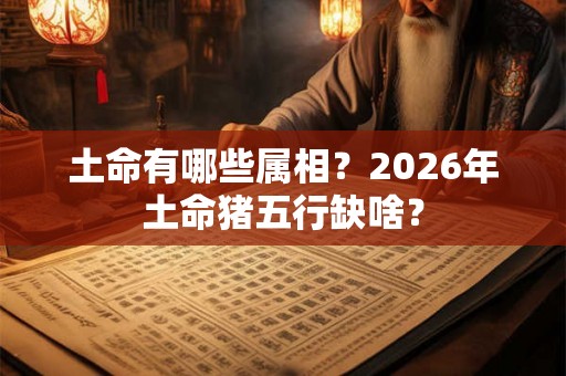 土命有哪些属相？2026年土命猪五行缺啥？