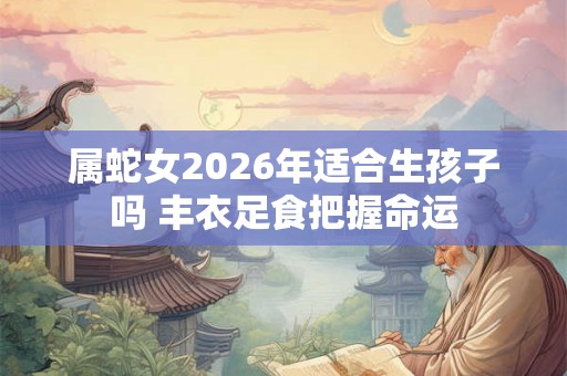 属蛇女2026年适合生孩子吗 丰衣足食把握命运