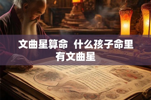 文曲星算命  什么孩子命里有文曲星
