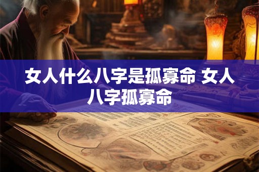 女人什么八字是孤寡命 女人八字孤寡命