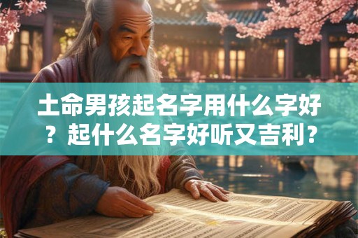 土命男孩起名字用什么字好？起什么名字好听又吉利？