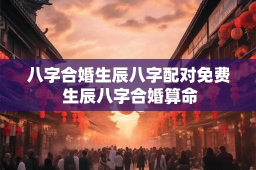 八字合婚生辰八字配对免费 生辰八字合婚算命 八字合婚生辰八字配对免费 生辰八字合婚算命