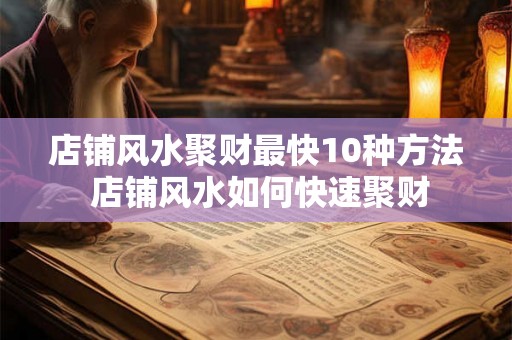 店铺风水聚财最快10种方法 店铺风水如何快速聚财