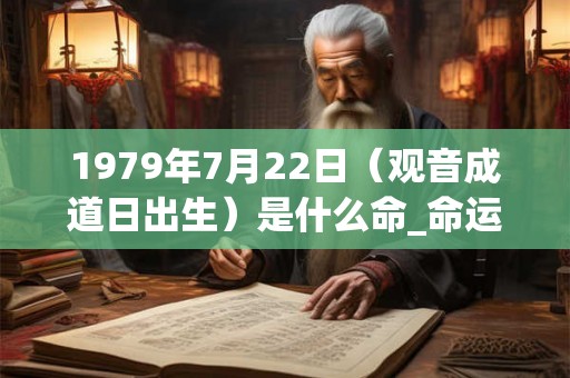 1979年7月22日（观音成道日出生）是什么命_命运如何