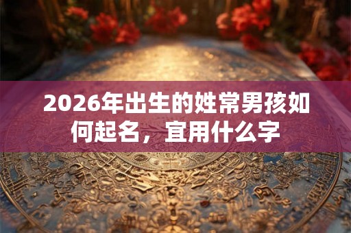 2026年出生的姓常男孩如何起名，宜用什么字