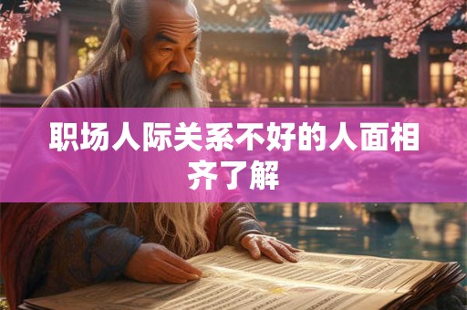 职场人际关系不好的人面相齐了解