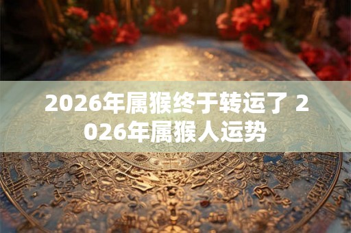 2026年属猴终于转运了 2026年属猴人运势