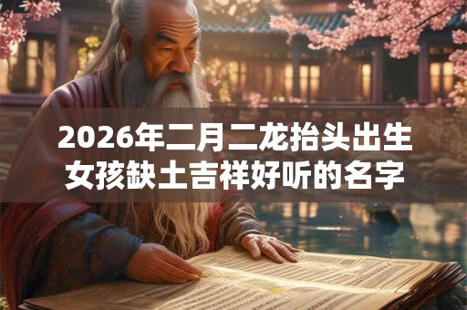 2026年二月二龙抬头出生女孩缺土吉祥好听的名字