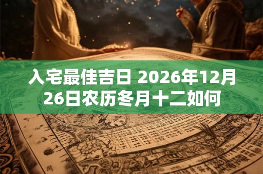入宅最佳吉日 2026年12月26日农历冬月十二如何 入宅最佳吉日 2026年12月26日农历冬月十二如何