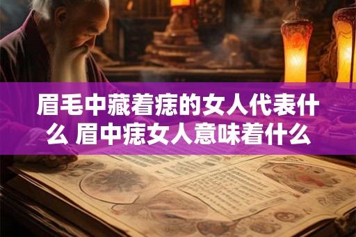 眉毛中藏着痣的女人代表什么 眉中痣女人意味着什么