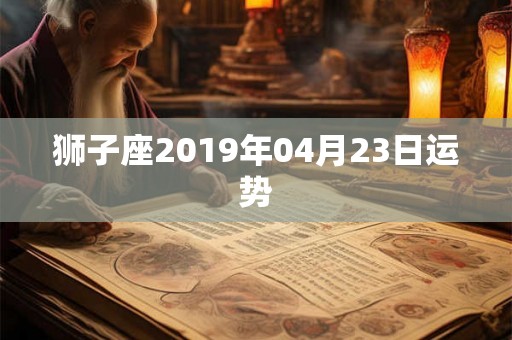 狮子座2019年04月23日运势