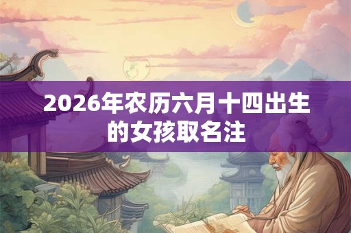 2026年农历六月十四出生的女孩取名注