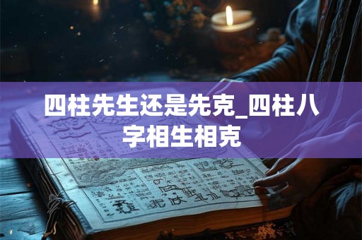 四柱先生还是先克_四柱八字相生相克