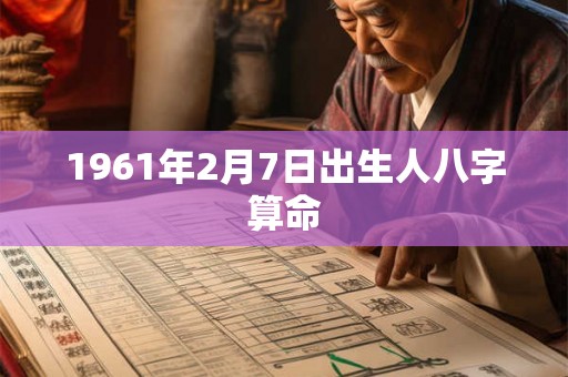 1961年2月7日出生人八字算命 1961年2月7日出生人八字算命