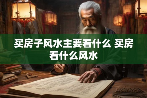 买房子风水主要看什么 买房看什么风水
