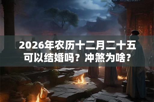 2026年农历十二月二十五可以结婚吗？冲煞为啥？