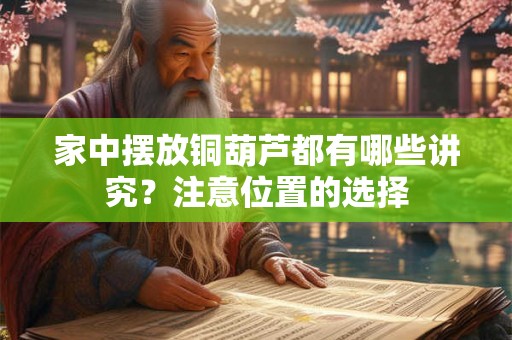 家中摆放铜葫芦都有哪些讲究?注意位置的选择 家中摆放铜葫芦都有哪些讲究?注意位置的选择
