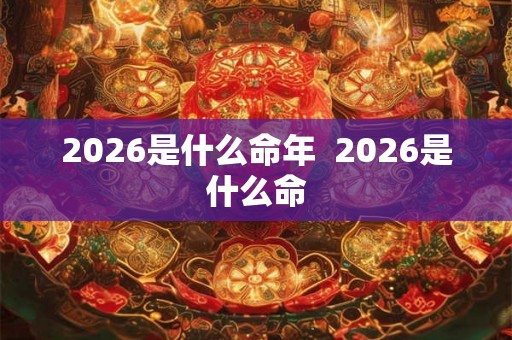 2026是什么命年  2026是什么命
