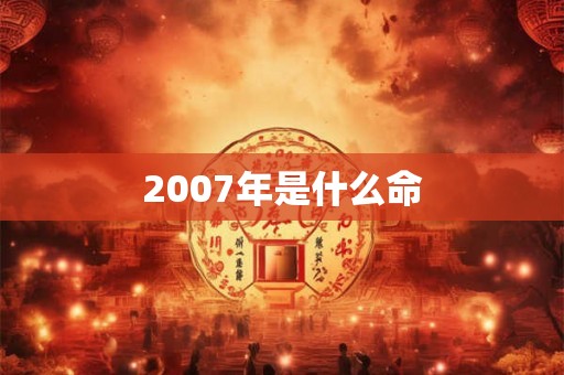 2007年是什么命 2007年是什么命