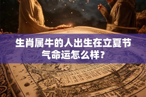 生肖属牛的人出生在立夏节气命运怎么样？