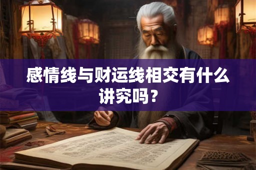 感情线与财运线相交有什么讲究吗？