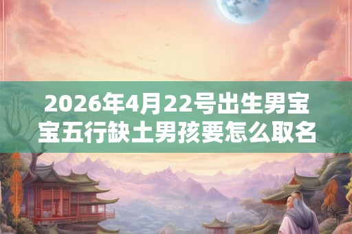 2026年4月22号出生男宝宝五行缺土男孩要怎么取名好