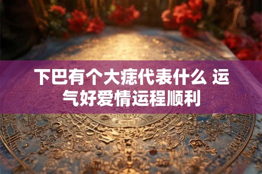 下巴有个大痣代表什么 运气好爱情运程顺利