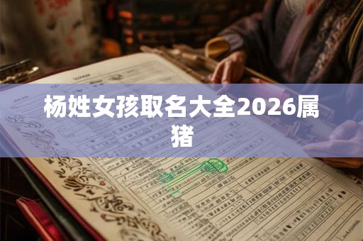 杨姓女孩取名大全2026属猪