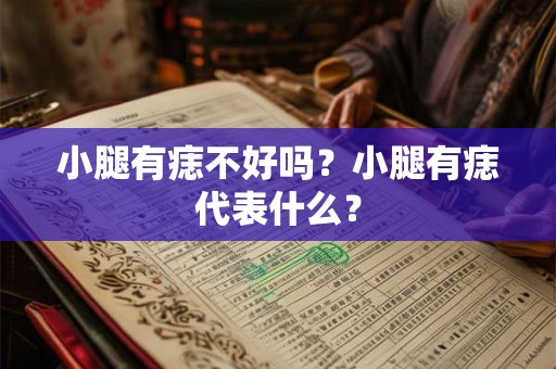 小腿有痣不好吗？小腿有痣代表什么？