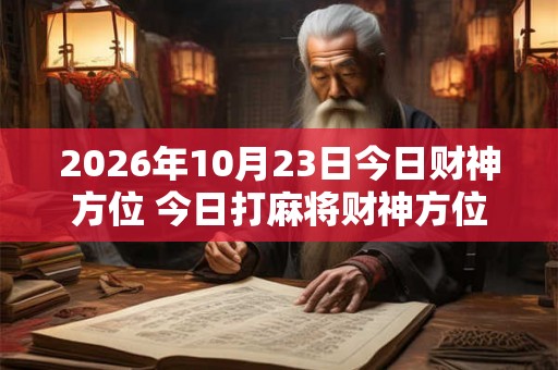 2026年10月23日今日财神方位 今日打麻将财神方位一览表