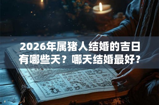 2026年属猪人结婚的吉日有哪些天?哪天结婚最好? 2026年属猪人结婚的吉日有哪些天?哪天结婚最好?