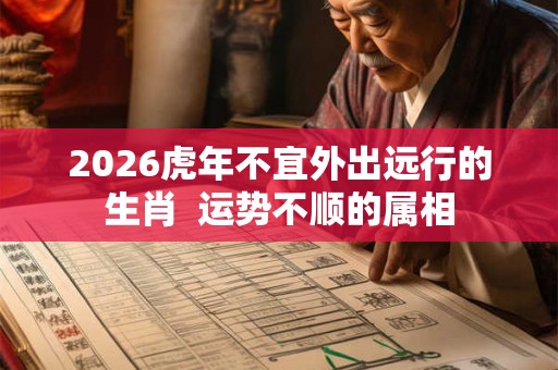 2026虎年不宜外出远行的生肖  运势不顺的属相