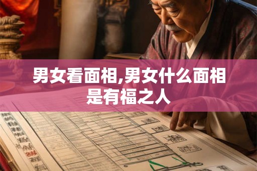 男女看面相,男女什么面相是有福之人