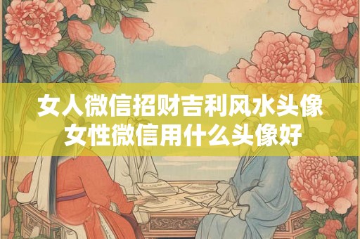 女人微信招财吉利风水头像 女性微信用什么头像好