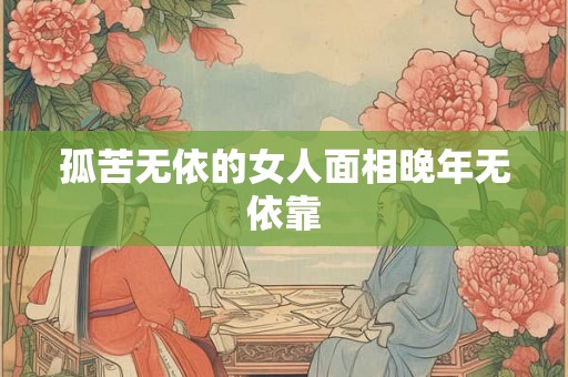 孤苦无依的女人面相晚年无依靠