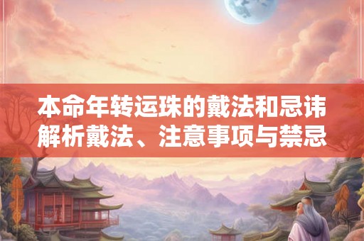 本命年转运珠的戴法和忌讳解析戴法、注意事项与禁忌