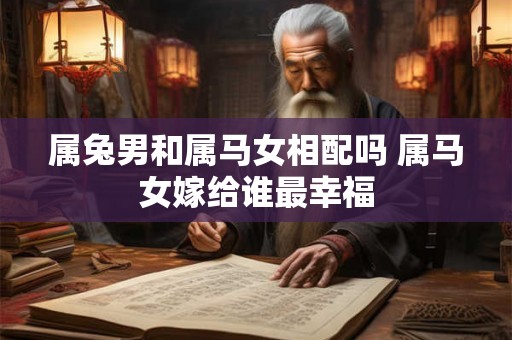 属兔男和属马女相配吗 属马女嫁给谁最幸福