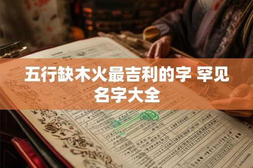 五行缺木火最吉利的字 罕见名字大全