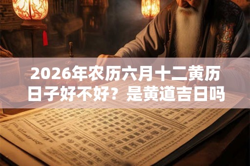 2026年农历六月十二黄历日子好不好？是黄道吉日吗？
