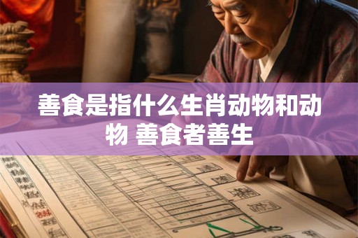 善食是指什么生肖动物和动物 善食者善生