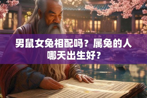 男鼠女兔相配吗?属兔的人哪天出生好? 男鼠女兔相配吗?属兔的人哪天出生好?