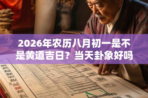 2026年农历八月初一是不是黄道吉日?当天卦象好吗? 2026年农历八月初一是不是黄道吉日?当天卦象好吗?